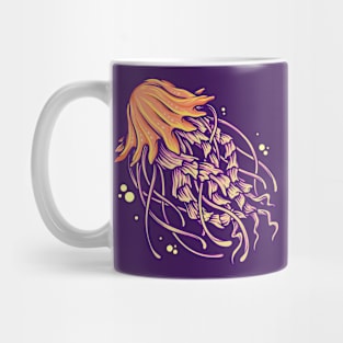 Floating Jellyfish Illustration Mug